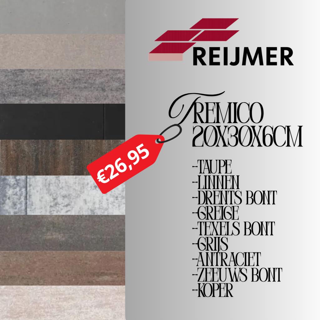 Tremico 20x30x6cm | Goedkoopste in NL!, Tuin en Terras, Tegels en Klinkers, Ophalen, Nieuw, 10 m² of meer, Reijmer Sierbestrating