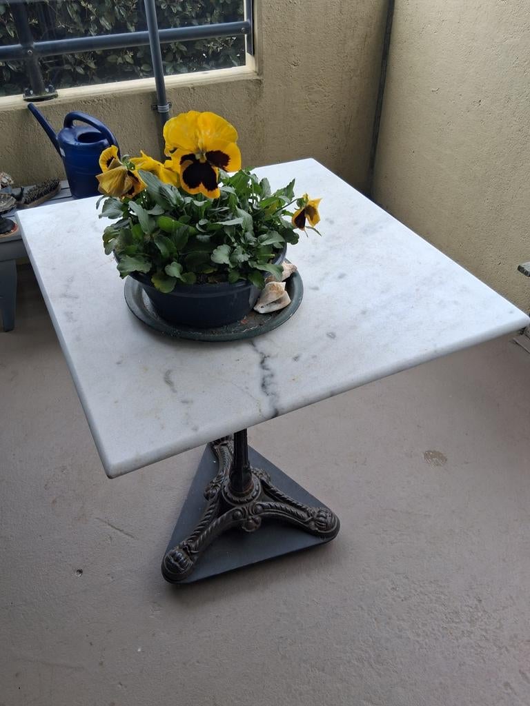 Tuintafel, Ophalen of Verzenden, Gebruikt, Rechthoekig, Metaal