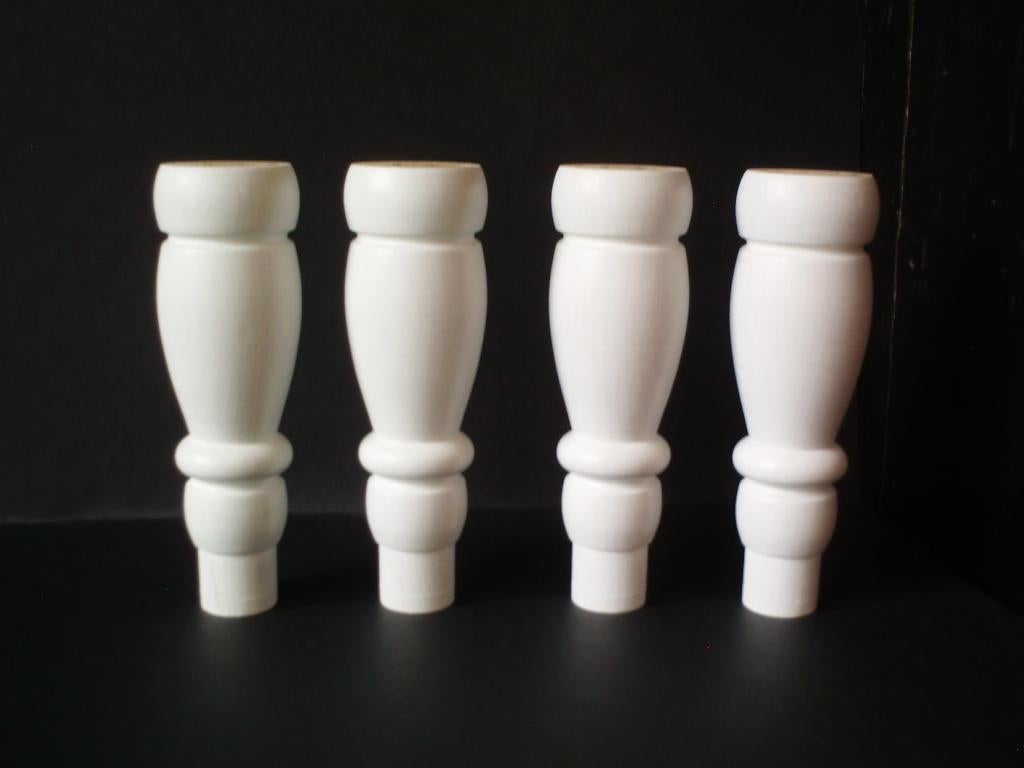 Meubelpoten - 4x - 550 beuken - wit gelakt. Nieuw !!!, Huis en Inrichting, Woonaccessoires | Overige, Ophalen of Verzenden, Nieuw