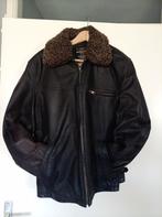 Stevige donkerbruine heren leren jas, maat M, Bruin, Maat 48/50 (M), Ophalen of Verzenden, Zo goed als nieuw