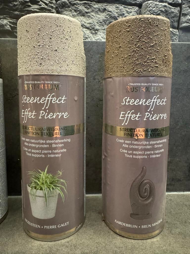 Rust-oleum steeneffect verfspray - 4 kleuren, Overige kleuren, Nieuw, Ophalen of Verzenden, Verf