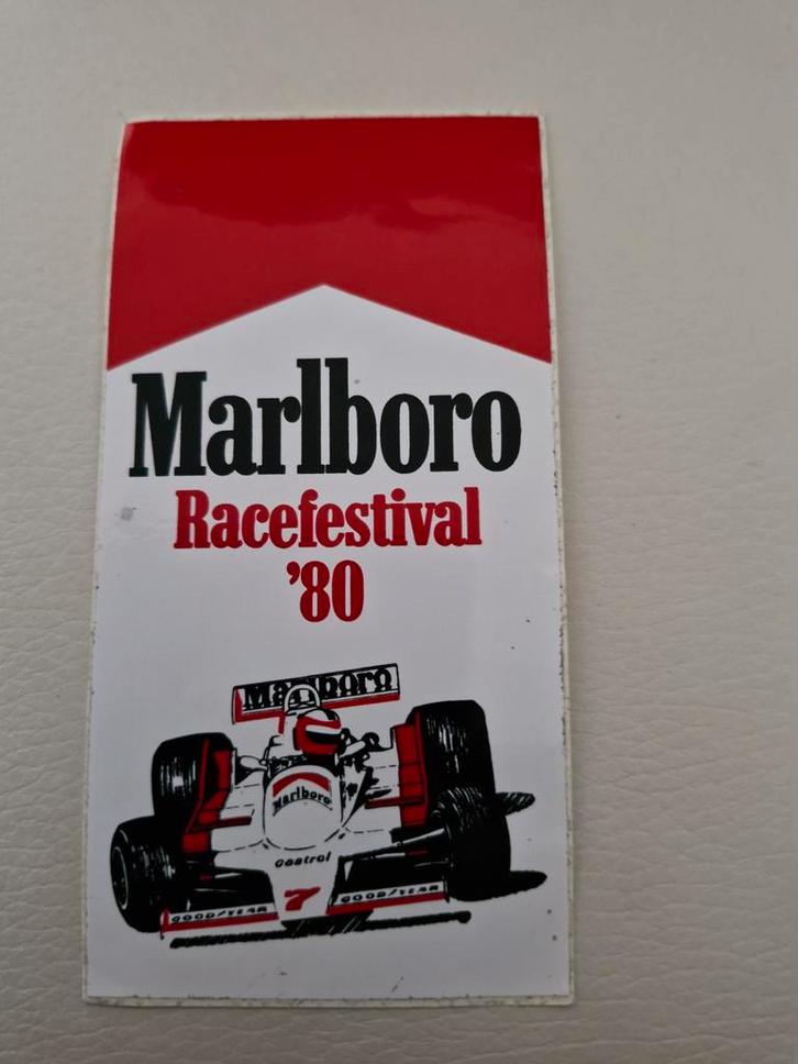 Marlboro Racefestival '80 Formule 1 Sticker, Auto diversen, Autostickers, Ophalen of Verzenden