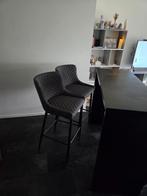 Bartafel + 2 barstoelen, Ophalen, Gebruikt, 60 tot 90 cm, Hout