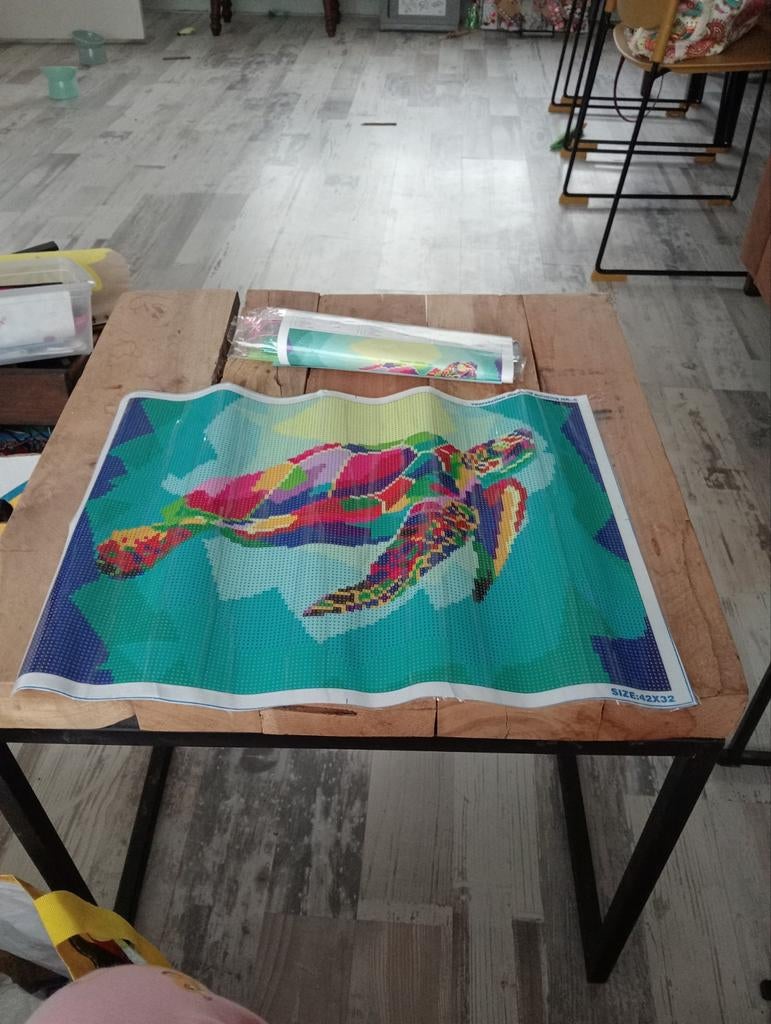 Diamond Painting schildpad, Hobby en Vrije tijd, Knutselen, Ophalen of Verzenden, Nieuw, Knutselwerk
