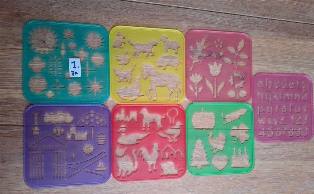 Tekensjablonen, Tupperware- Tuppertoys, Ophalen of Verzenden, Gebruikt, Blauw, Overige typen