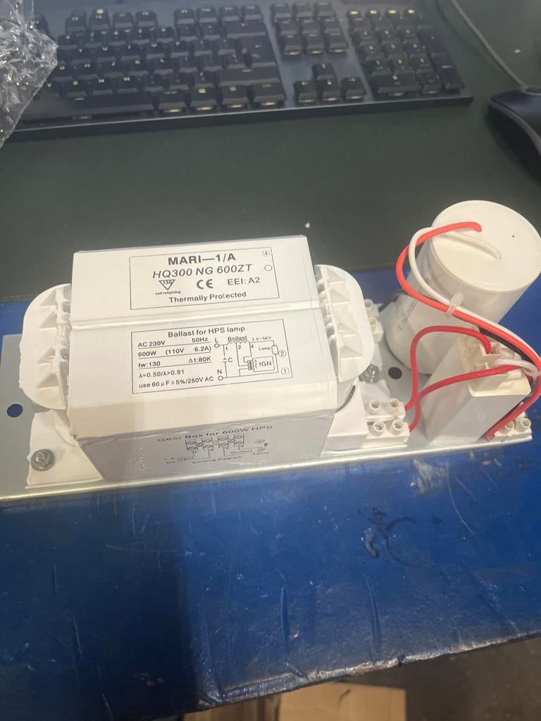 MARI-1/A HQ300 NG 600ZT Ballast voor HPS lamp 600W, Nieuw, Ophalen of Verzenden, Nvt, Nvt