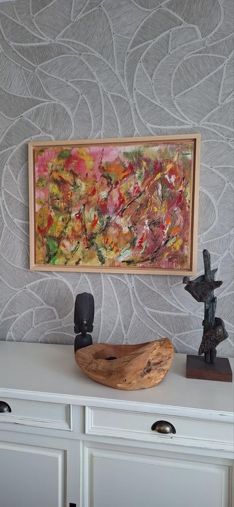 Uniek Abstract 'levend schilderij' met diverse lijsten, Antiek en Kunst, Kunst | Schilderijen | Abstract, Ophalen of Verzenden