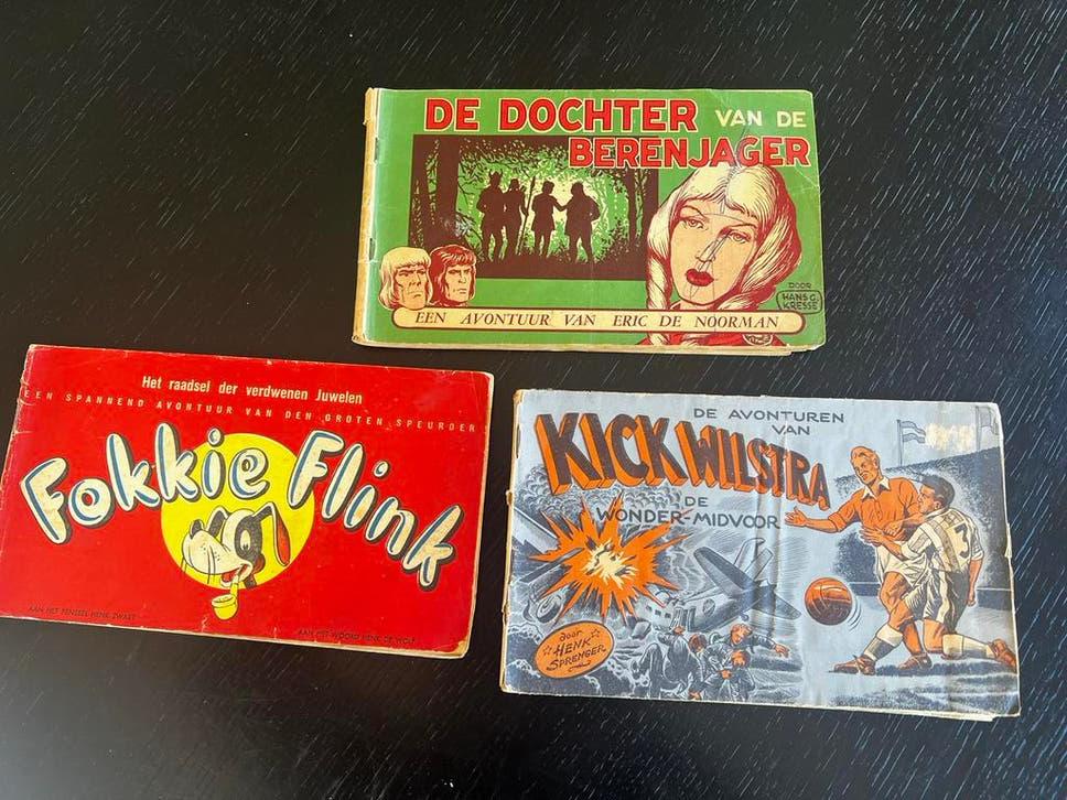 Vintage stripboeken: Kick Wilstra, Fokkie Flink, Berenjager, Boeken, Stripboeken, Meerdere stripboeken, Ophalen of Verzenden, Gelezen