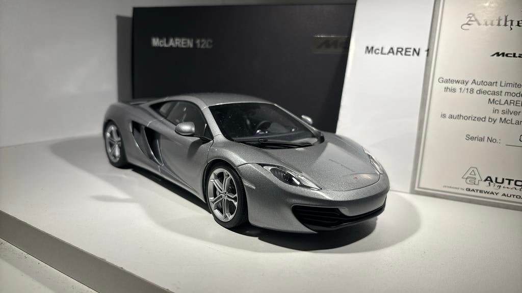 McLaren 12c grey autoart 1.18, Hobby en Vrije tijd, Modelauto's | 1:18, Ophalen of Verzenden, Autoart, A, A