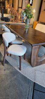 Eettafel Handai | Bruin Mangohout Showmodel 200cm, Bornsestraat, 200 cm of meer, Zo goed als nieuw, Vijf personen of meer