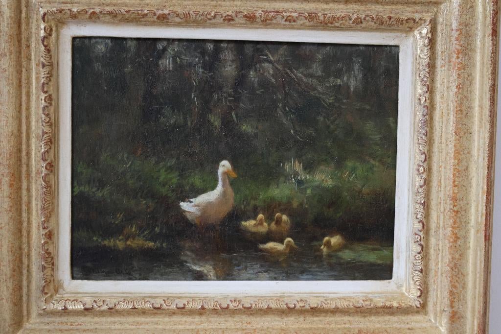 Constant Artz (1870 - 1951) eenden, schilderij, Ophalen of Verzenden