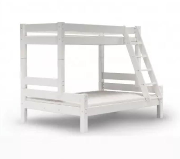 Stevig 3-persoons stapelbed - Wit, Ophalen of Verzenden