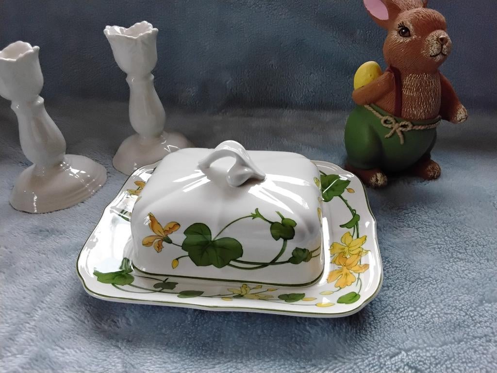 Botervloot Villeroy & Boch Geranium Malva, Verzenden, Overige typen, Zo goed als nieuw, Overige stijlen