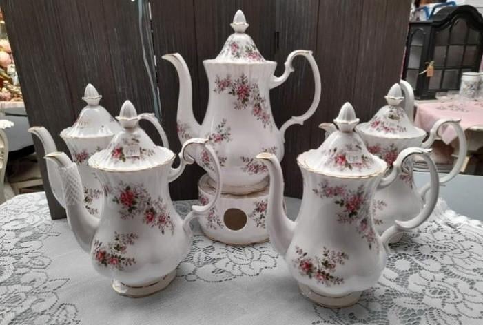 Lavender rose royal albert koffie potten 2 maten, Ophalen of Verzenden