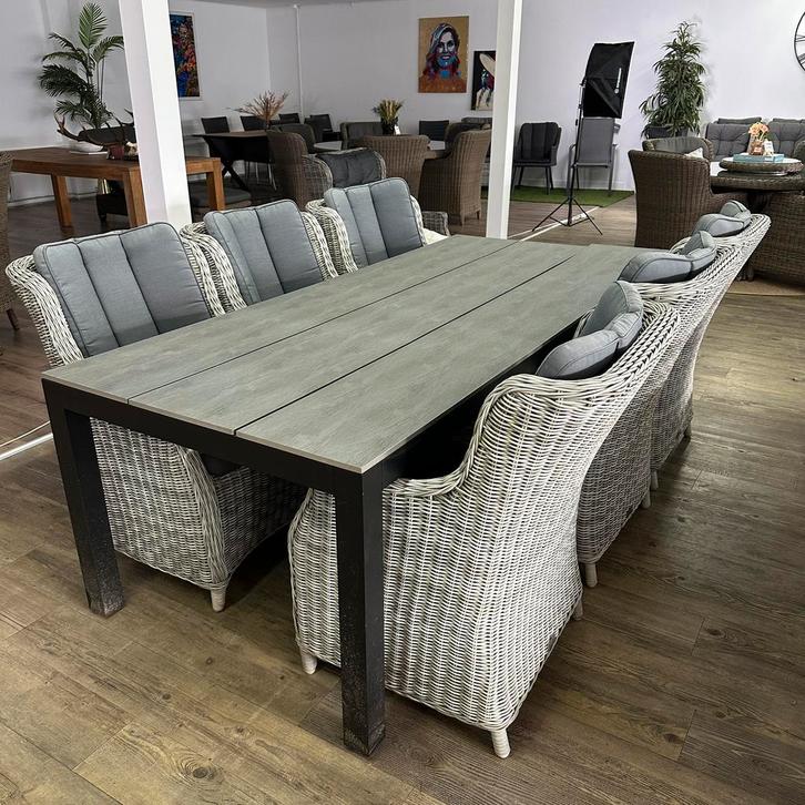 Tuinset – 6 AVH stoelen + tafel – prima staat, Tuin en Terras, Tuinsets en Loungesets, Gebruikt, Wicker, Verzenden