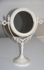 Brocante spiegel staande klassiek landelijk make-up, Minder dan 50 cm, Rond, Ophalen of Verzenden, Zo goed als nieuw