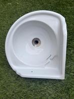 Vintage retro hoek wasbak porcelein, Doe-het-zelf en Verbouw, Sanitair, Ophalen of Verzenden, Gebruikt, Chroom, Wastafel