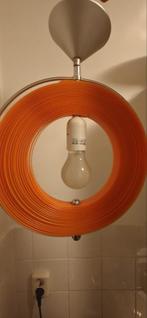 Vintage Oranje "Moon" Hanglamp - Christian Koban voor Dom, Ophalen of Verzenden, Gebruikt, Kunststof, Minder dan 50 cm