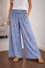 Zijde-mix Paisley Pantalon S/M - Comfortabel & Stijlvol, Kleding | Dames, Blauw, Ophalen of Verzenden, Zo goed als nieuw, Maat 36 (S)