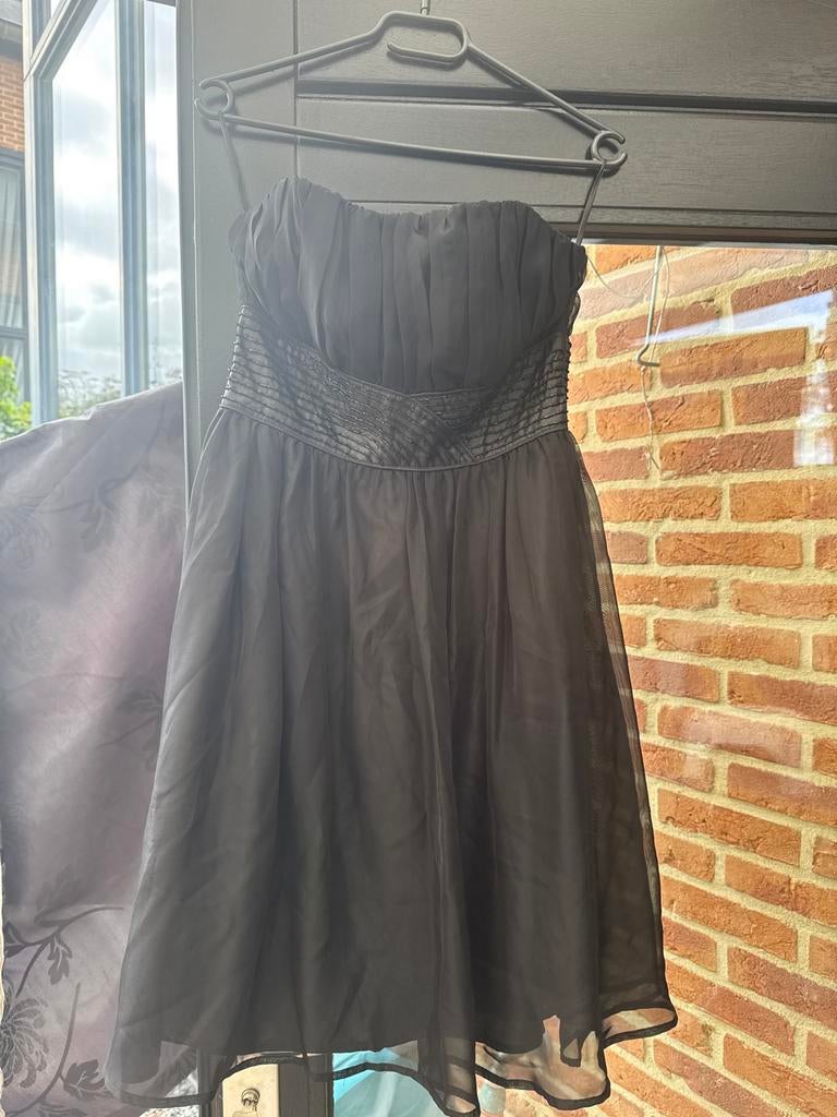 Zwarte strapless gala jurk maat 38 - Vero Moda, Maat 38/40 (M), Zwart, Ophalen of Verzenden, Gedragen
