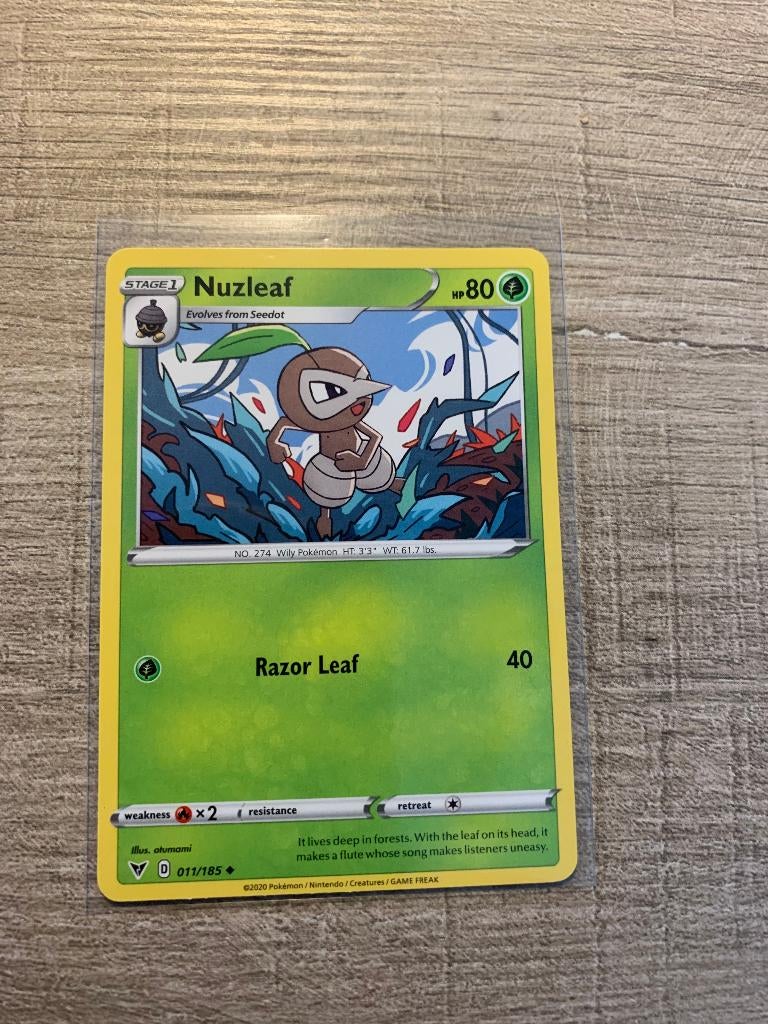 Nuzleaf 011/185 Vivid Voltage - Pokémon Kaart, Ophalen of Verzenden, Nieuw, Losse kaart