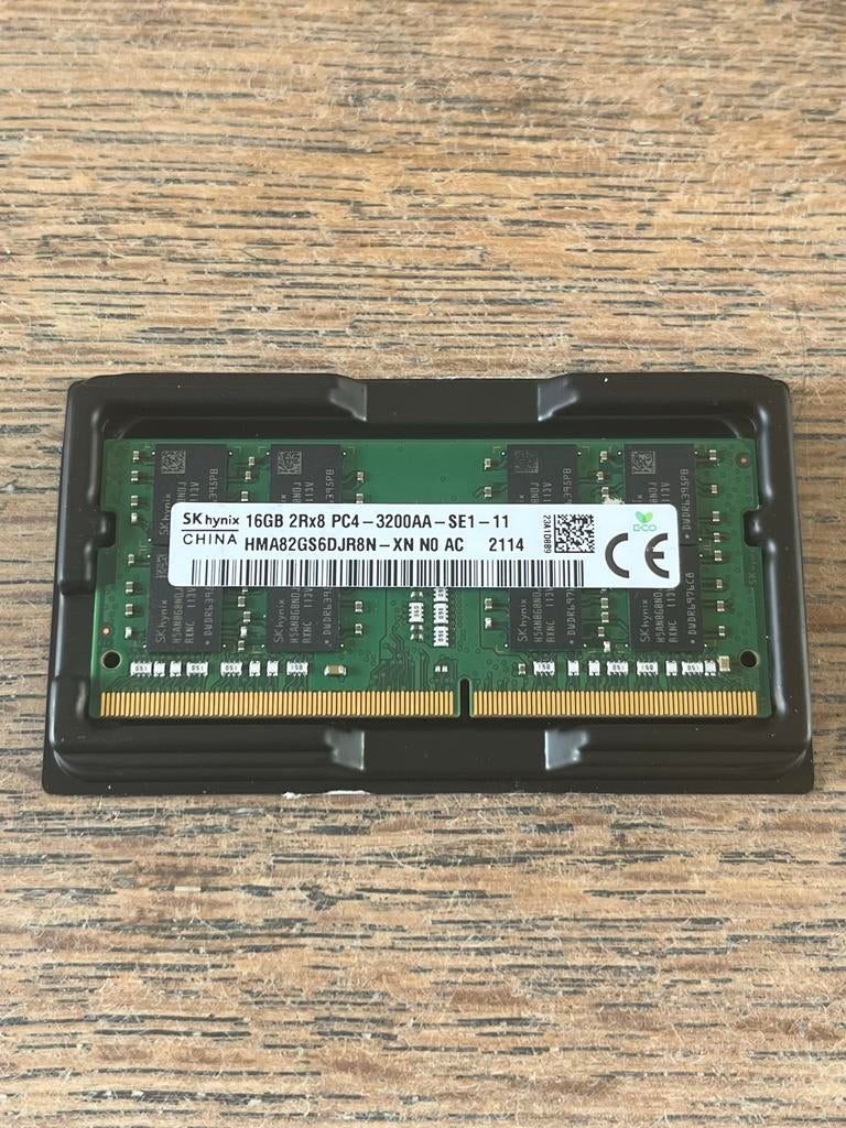 SK Hynix 16GB RAM DDR4 3200MHz SODIMM 2Rx8 Laptop, Computers en Software, RAM geheugen, DDR4, Ophalen of Verzenden, Zo goed als nieuw