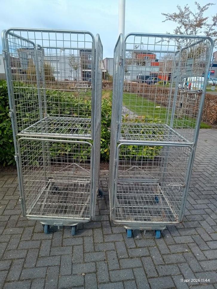 Rolcontainer, gaascontrainer, trolley, houtopslag, goederen, Doe-het-zelf en Verbouw, Transportwagens, Gebruikt, Transportkar