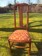 8 Houten eetkamerstoelen met losse zittingen in 2 kleuren, Ophalen, Gebruikt, Overige kleuren, Vijf, Zes of meer stoelen