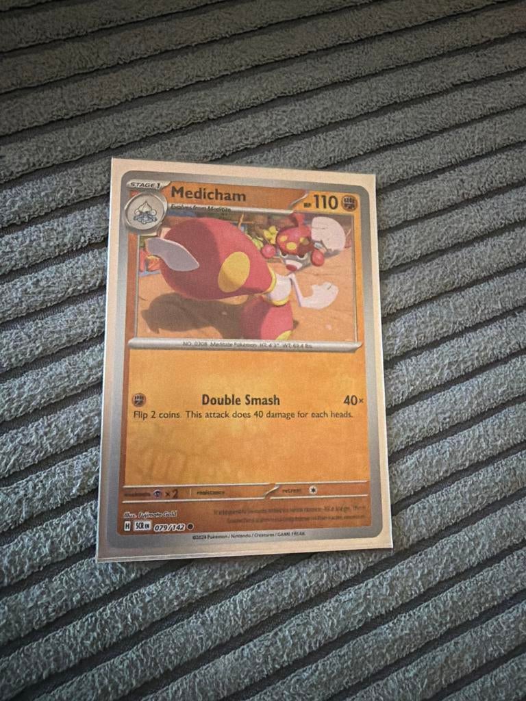 Pokémon Kaart Medicham 079/142 - Scarlet & Violet, Ophalen of Verzenden, Zo goed als nieuw, Losse kaart