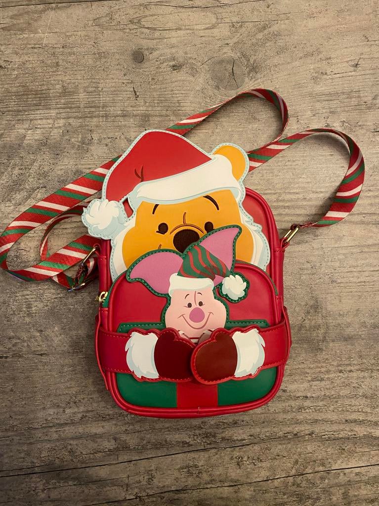 Disney Loungefly Winnie de Poeh Kerst mini tas, Sieraden, Tassen en Uiterlijk, Ophalen of Verzenden, Zo goed als nieuw, Rood, Schoudertasje