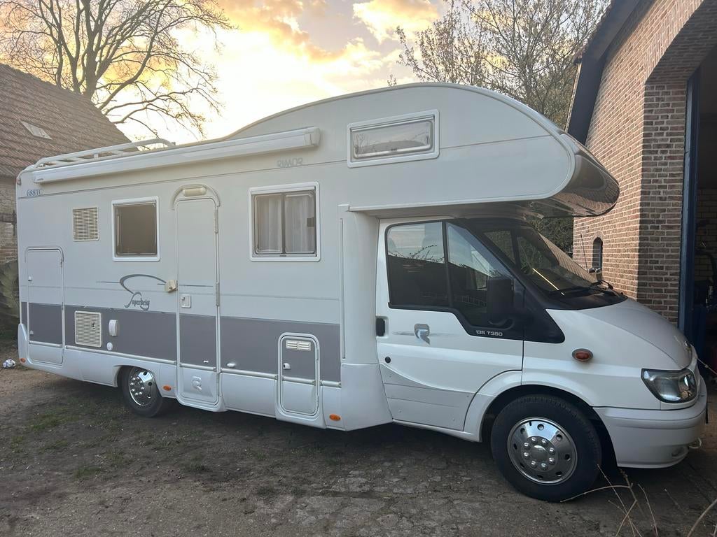 Ford Rimor 6-persoons camper alkoof 2005 83000KM Nieuwe apk, Chemisch toilet, Alkoof, Ford, 6 tot 7 meter