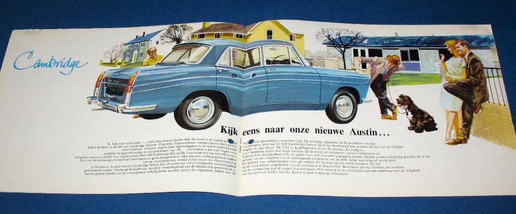 Oude Folder autofolder Austin A60 Cambridge, Ophalen of Verzenden, Gelezen, Overige merken