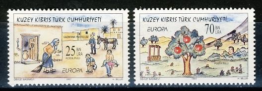 CEPT Turkiye Cyprus 449/50 1997 postfris, Postzegels en Munten, Postzegels | Thematische zegels, Postfris, Overige thema's, Ophalen of Verzenden