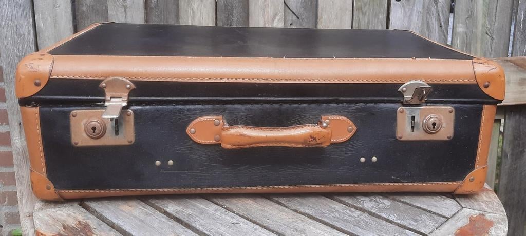 Antieke vintage koffer 66x40x20cm, Ophalen of Verzenden, Gebruikt, Leer