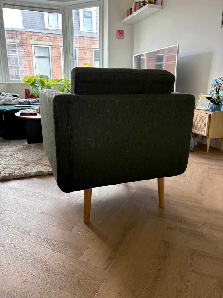 Armchair – dark green, Ophalen, Eenpersoons, 75 tot 100 cm, Zo goed als nieuw