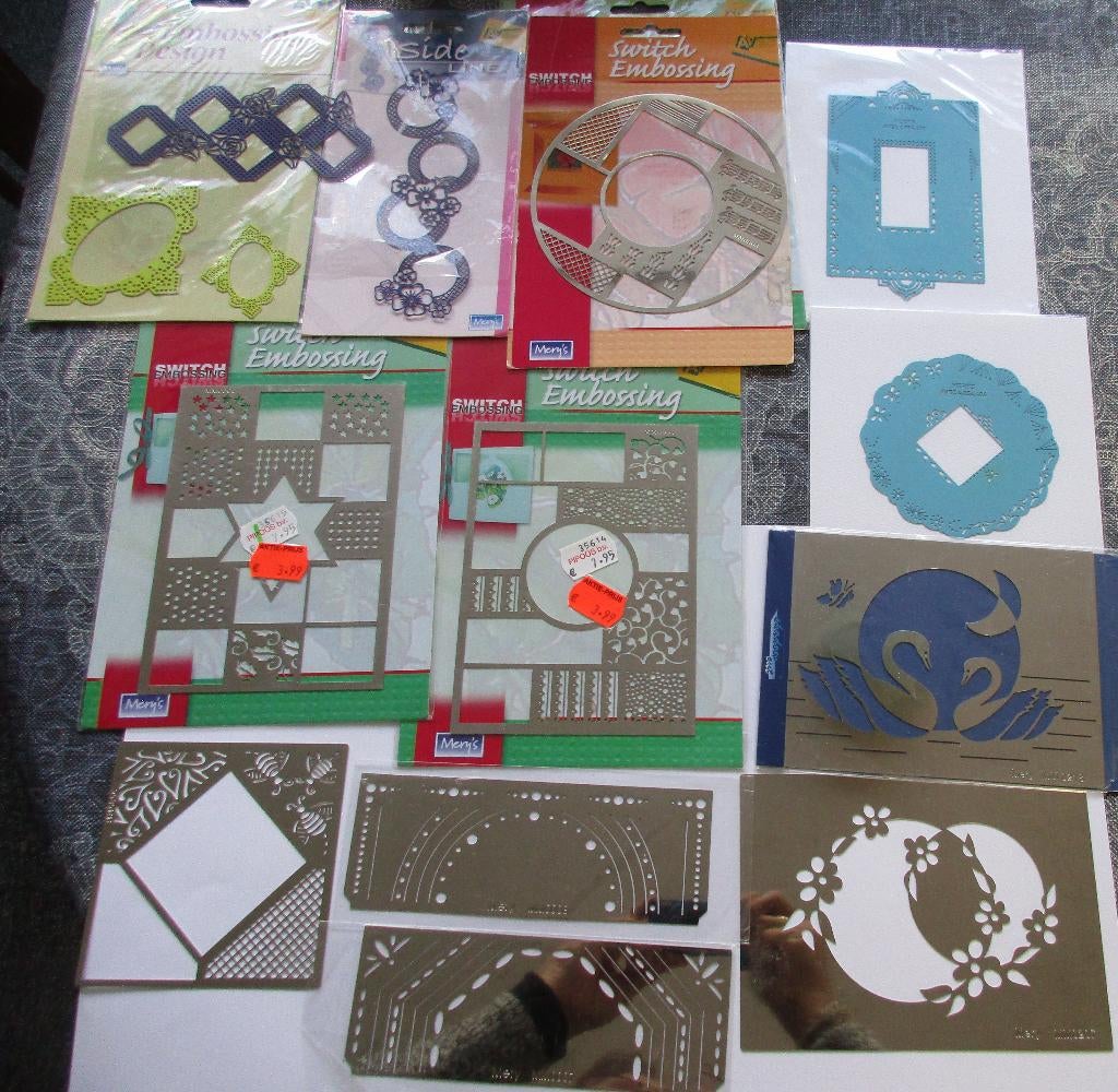 15 x diverse embossing mallen Mery - samen 7,50, Ophalen of Verzenden, Nieuw, Gereedschap of Toebehoren