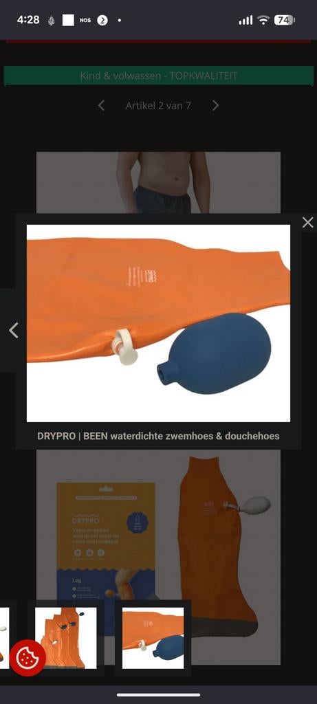 Drypro Been Zwem- & Douchehoes - Gipsbescherming, Ophalen of Verzenden, Nieuw, Overige typen