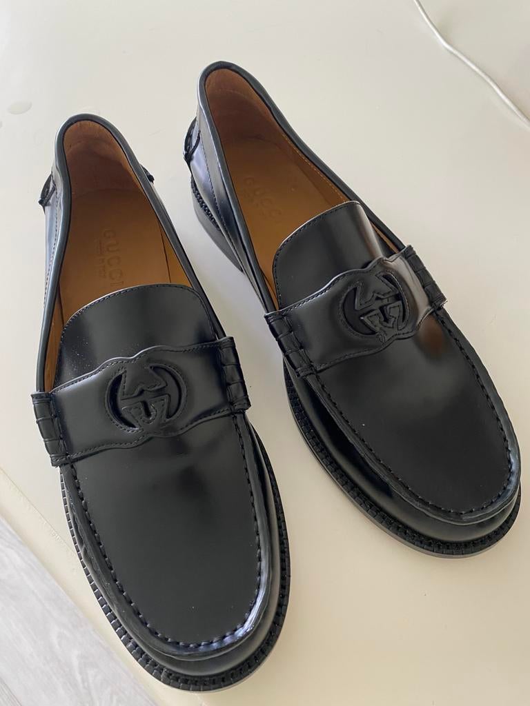Stijlvolle zwarte loafers Gucci, Verzenden, Nieuw, Instappers, Zwart