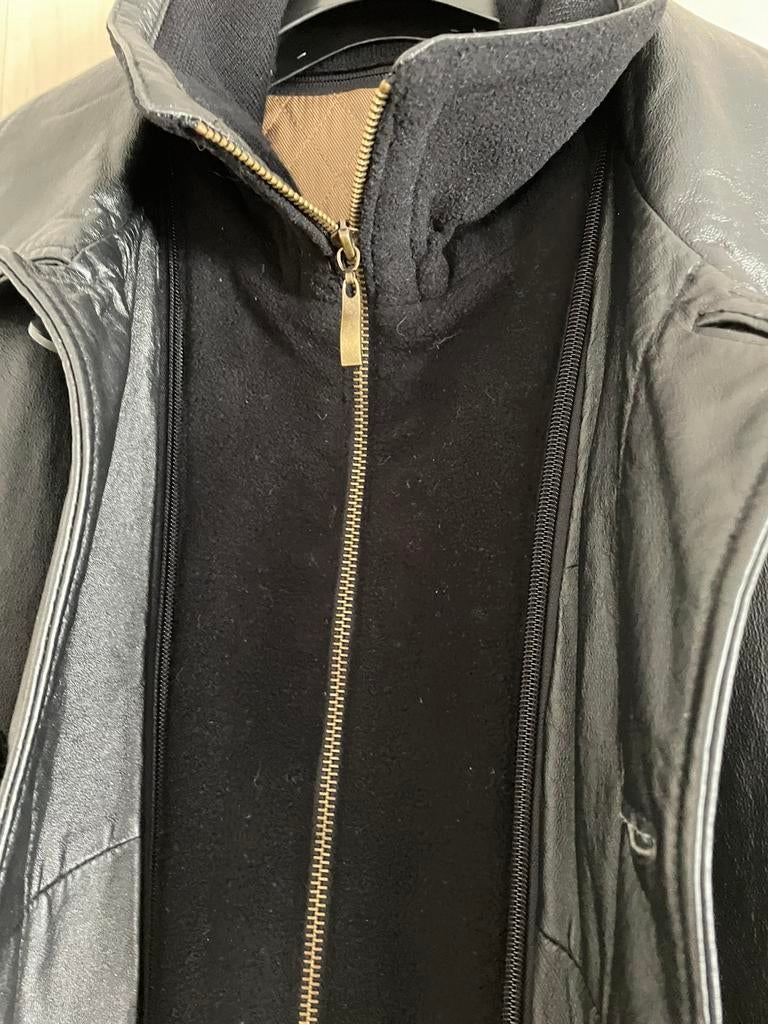 Leer jas maat xL, Kleding | Heren, Jassen | Winter, Ophalen of Verzenden, Zo goed als nieuw, Maat 56/58 (XL), Zwart
