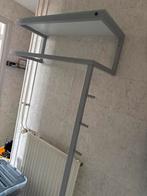 Moderne wand kapstok met glazen plank en haken, Huis en Inrichting, Woonaccessoires | Kapstokken, Gebruikt, 100 tot 150 cm, Metaal