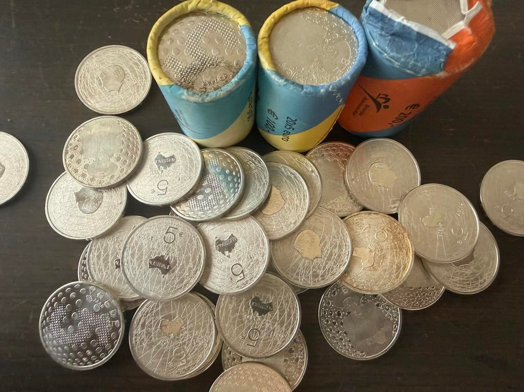 Nederland 5 en 10 euro 2002-2007 Zilver 1 kilo puur zilver, Postzegels en Munten, Edelmetalen en Baren, Ophalen, Zilver