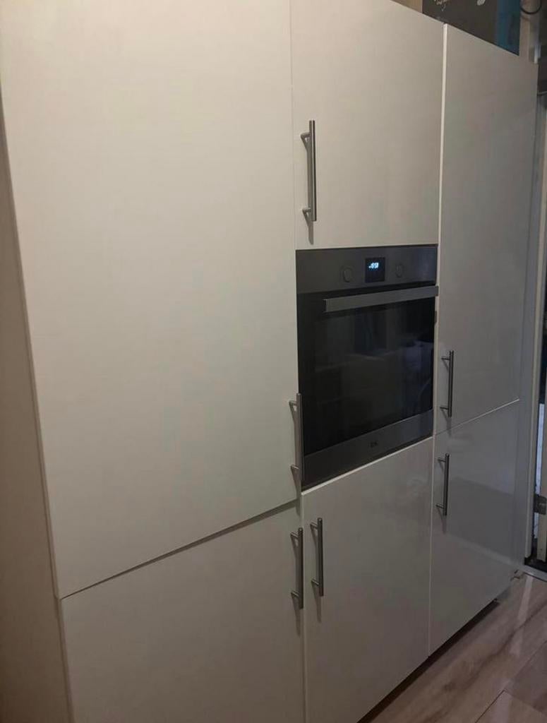 Keukenblok hoogglans wit, Huis en Inrichting, Keuken | Complete keukens, Ophalen of Verzenden, Zo goed als nieuw, Wit, Enkelwandige keuken