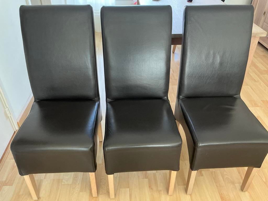 6 eettafel stoelen, Huis en Inrichting, Stoelen, Ophalen, Gebruikt, Bruin, Vijf, Zes of meer stoelen