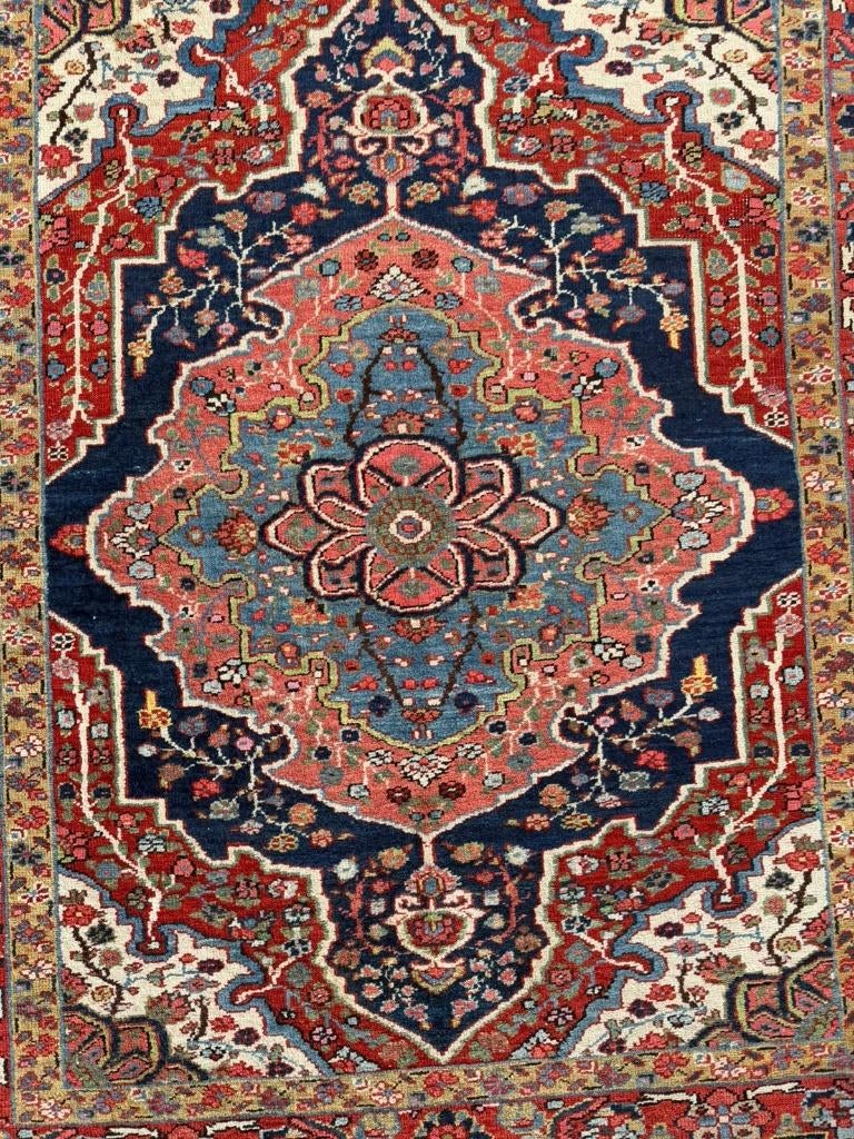 Vintage Perzisch tapijt Heriz ( Oosters Rug ) 170 x 150 cm, Wool, Gebruikt, Ophalen of Verzenden, NA