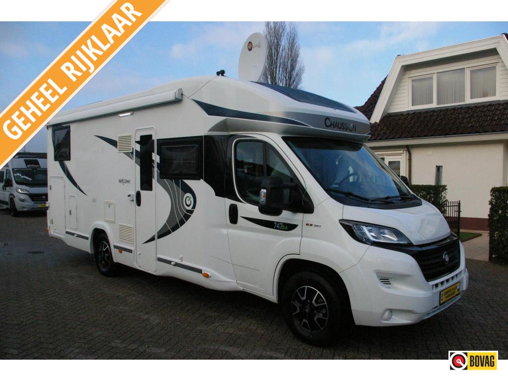 Chausson Welcome 747 GA Enkele bedden, Hefbed., Caravans en Kamperen, Campers, Ringverwarming, Fiat, Airbags, Koelkast