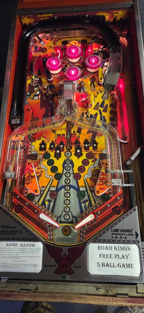 Williams Road Kings Flipperkast (1986) - Klassieke Arcade, Gebruikt, Elektronisch, Ophalen of Verzenden, Williams