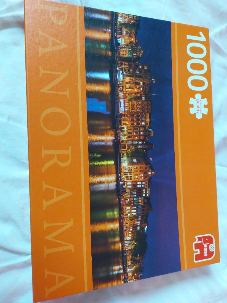 Legpuzzel Skyline Amsterdam 1000 stukjes, Hobby en Vrije tijd, Denksport en Puzzels, Ophalen of Verzenden, 500 t/m 1500 stukjes