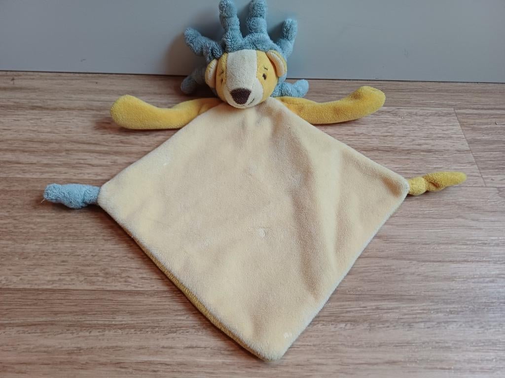 Knuffeldoekje doekje geel grijs leeuw luke happy horse, Ophalen of Verzenden, Zo goed als nieuw, Overige typen