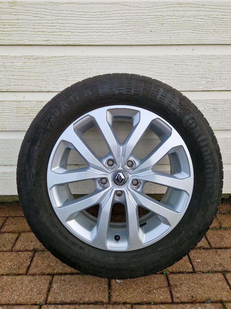 17” originele Renault Kadjar velgen + Continental zomerbande, Ophalen, Banden en Velgen, 17 inch, Personenwagen