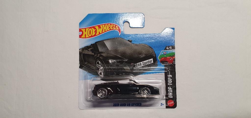 Hot Wheels Audi 2019 R8 spyder zwart, Ophalen of Verzenden, Nieuw, Auto